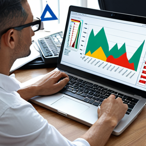 Home 4 **
A confident professional at a negotiating table, reviewing salary data on a laptop. Focus on conveying a sense of preparation and market awareness, with charts and graphs visible on the screen. The setting is a modern office.
**