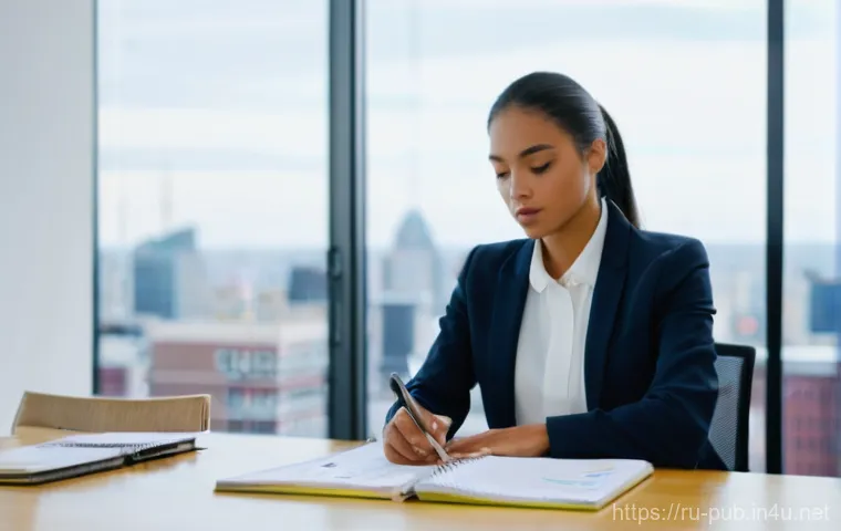 공공정책 전문가의 자기 계발 루틴 - **Prompt: A highly organized and composed public policy professional, male or female, in a modern, w...