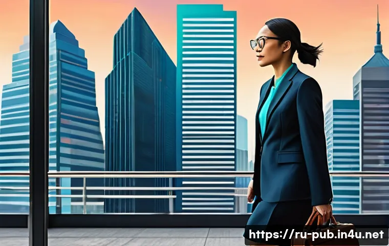 공공정책 전문가 이직 준비 팁 - **Prompt 1: From Public Service to New Horizons**
    A determined professional, a woman in her late...