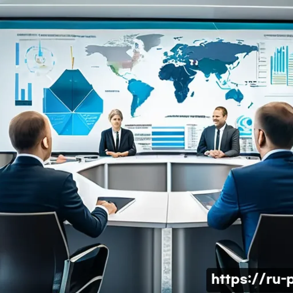 공공정책 전문가 윤리와 책임 - A diverse group of Russian public officials and citizens in a modern government meeting room, engage...