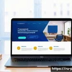 Home 22 공공정책에서의 디지털 전환 사례 - A modern digital government service portal interface displayed on a desktop and smartphone screen, s...