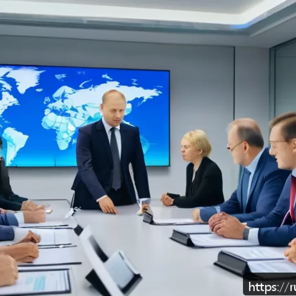 공공정책 정책 결정 과정 분석 - A detailed scene showing a diverse group of government officials and experts in a modern conference ...