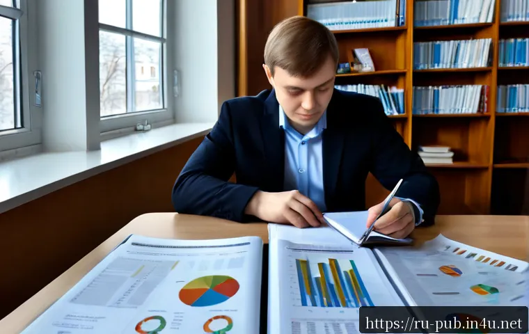 Home 30 공공정책 전문가의 중점 과목 - Photorealistic public policy expert in a modern Moscow-style university library, studying economics,...